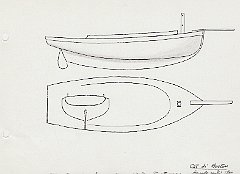 175 Cat di Boston - seconda meta' 1800 - schizzo di massima da esemplare esistente a Trieste nel 1981